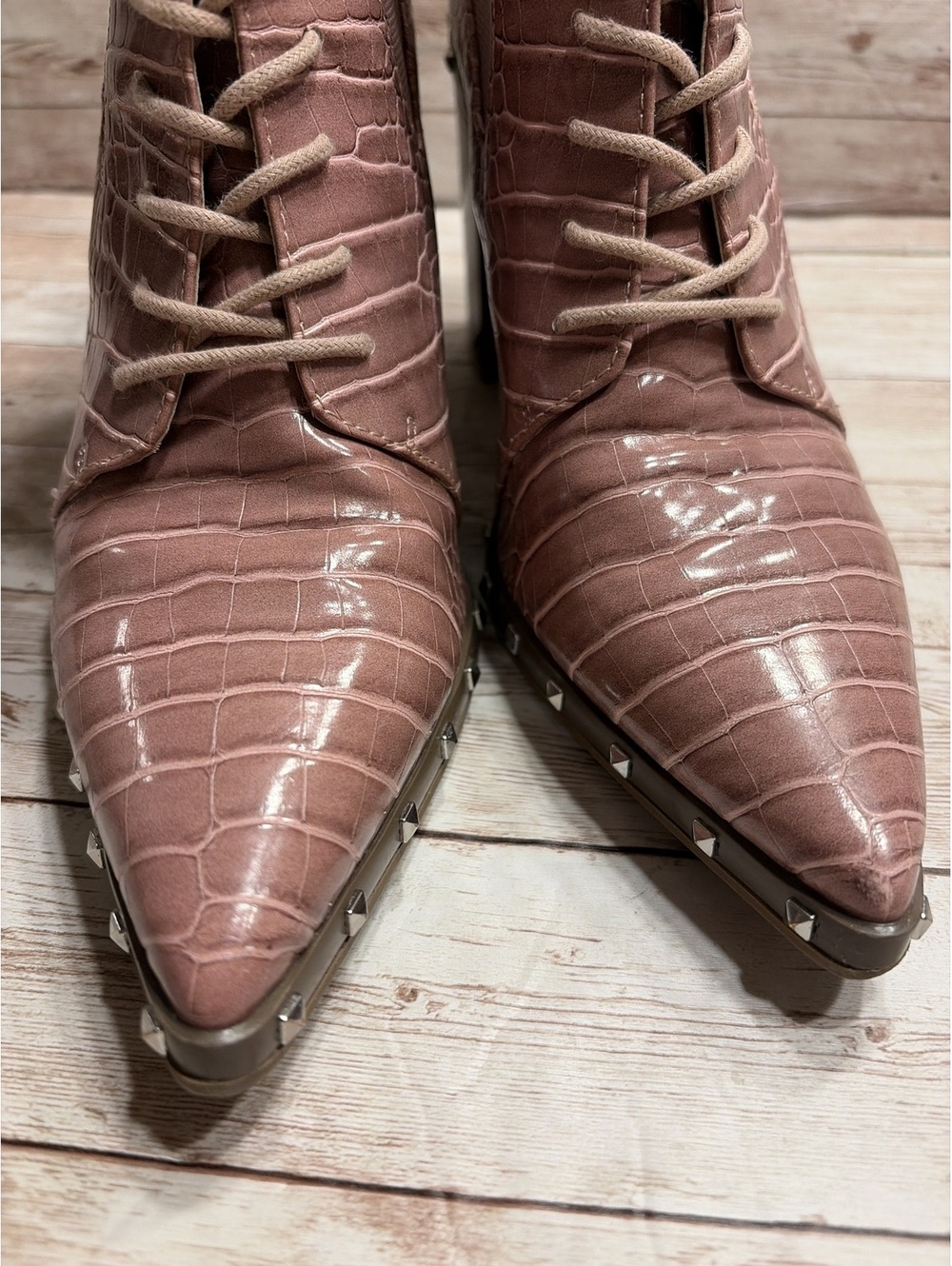 Charles David Booties 8.5 Debate Vegan Snakeskin - Picture 8 of 11